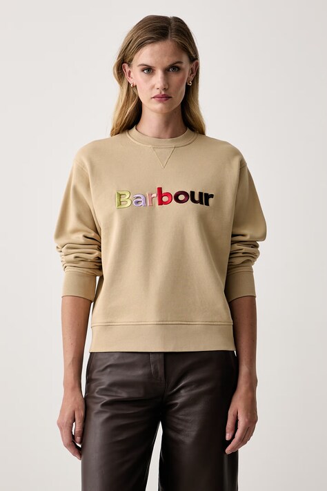 Barbour Bluza damska bawełniana Ashdown beżowa LOL0700