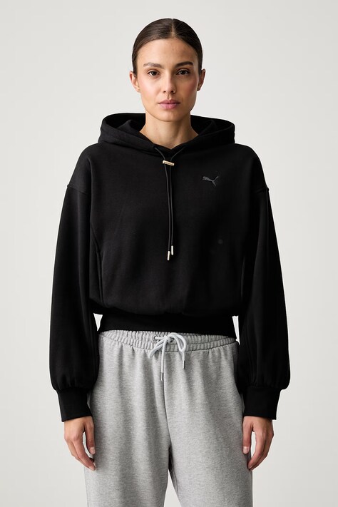 Puma bluza z kapturem damska z bawełną Hyrox czarna 528790