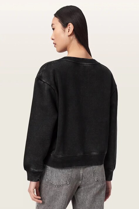 AllSaints кофта жіноча бавовняна CHAINS PIPPA — AW26-BLDZ9E, чорний — фото 2