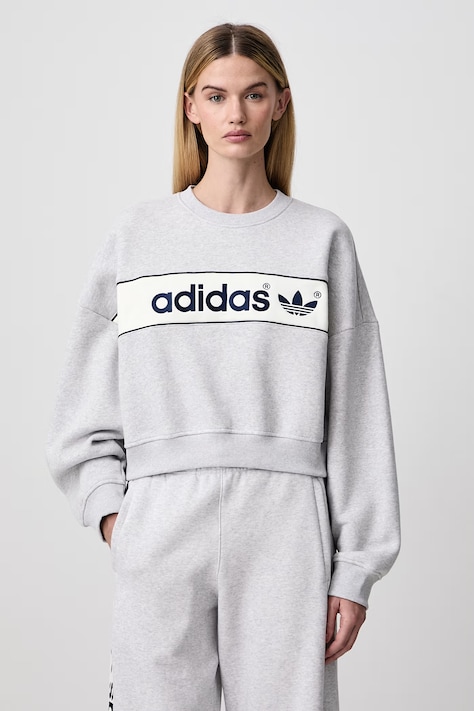 adidas Originals Adisignature NY sweatshirt with cotton Women's gray LD1650