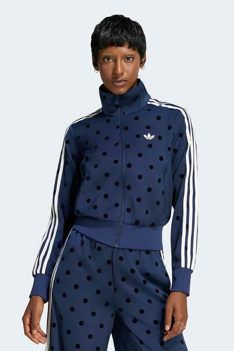 adidas Originals Bluza rozpinana damska Satin Polka Dots granatowa LI2852