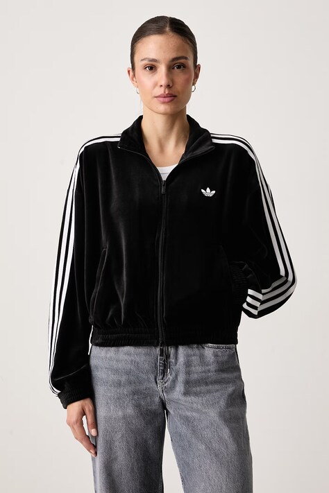 adidas Originals Bluza rozpinana damska z bawełną czarna LG4297