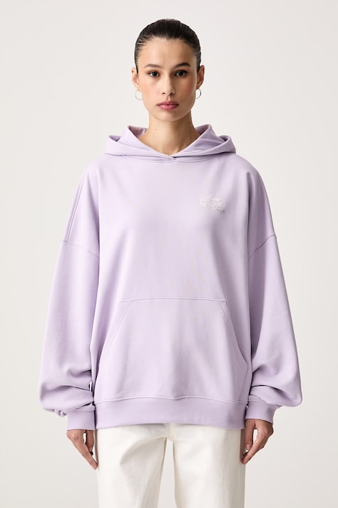 HUGO Blue Hanorac cu glugă pentru femei din bumbac Dollege_B violet 50570498