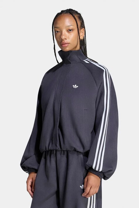 adidas Originals Bluza rozpinana damska Adilenium Season 6 Faux Suede czarna LH1919