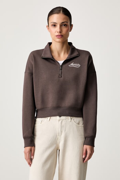 Under Armour bluza damska z bawełną Rival brązowa 6016557
