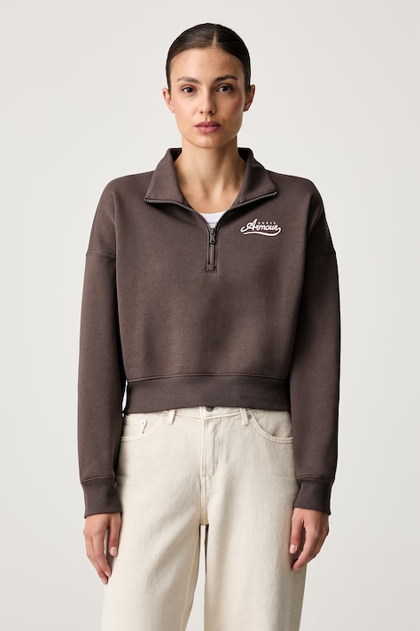 Under Armour bluza damska z bawełną Rival brązowa 6016557
