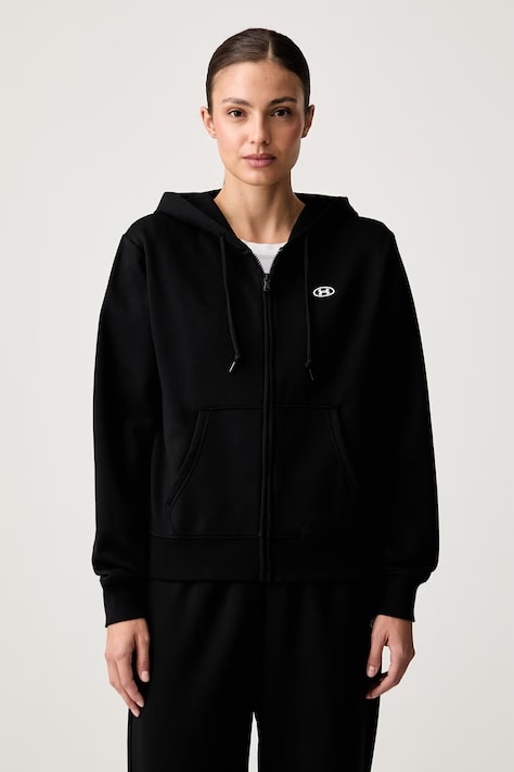 Under Armour bluza rozpinana damska z bawełną Rival czarna 6016556