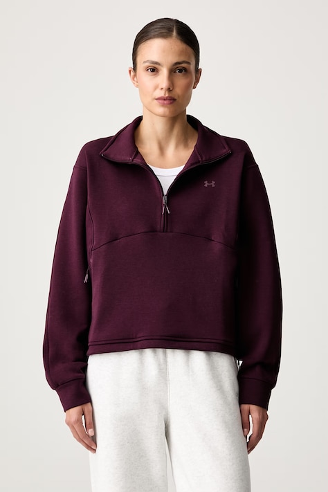Under Armour bluza damska z bawełną Unstoppable bordowa 6013519