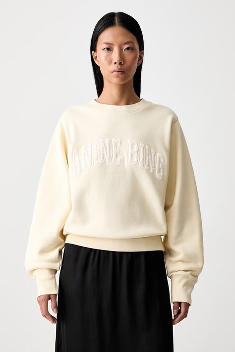 Anine Bing HARRY SHRUNKEN bluza bawełniana damska żółta A.08.12516