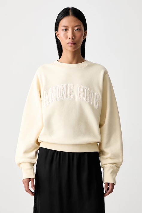 Anine Bing HARRY SHRUNKEN bluza bawełniana damska żółta A.08.12516