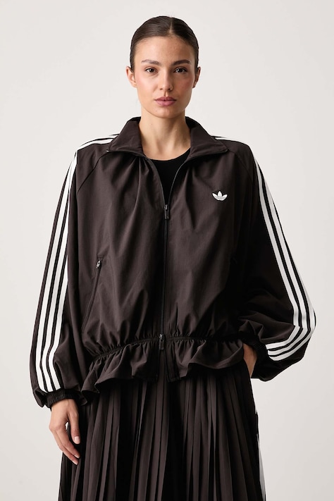 adidas Originals Μπλούζα με κουμπιά Γυναικεία Advanced Archive καφέ LG3960