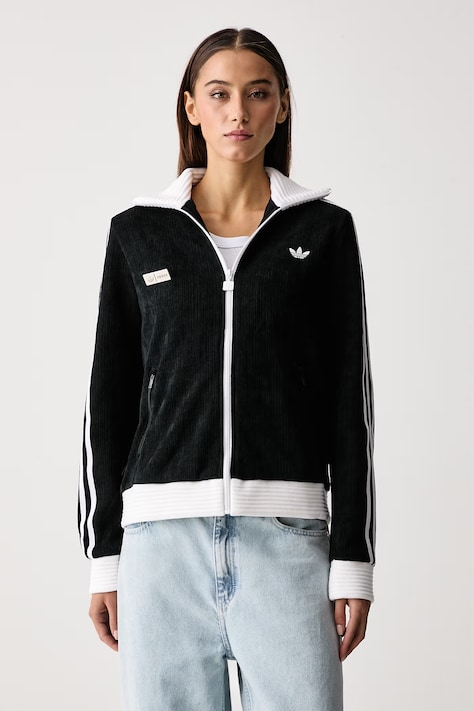adidas Originals Bluza rozpinana damska z bawełną Adiluna Season 2 x Jennie czarna LD8924