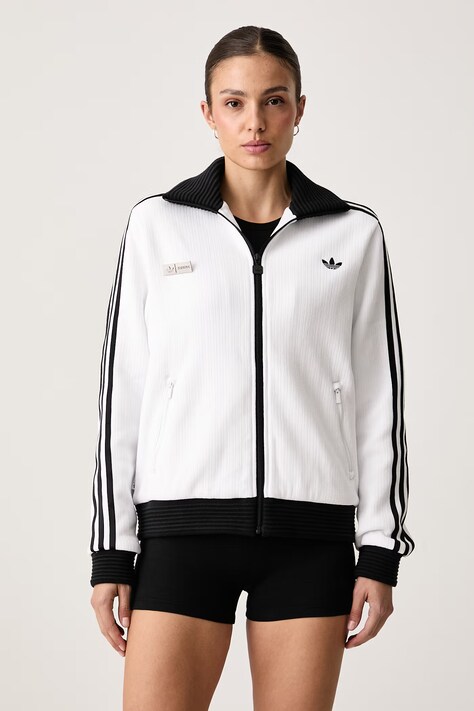 adidas Originals Bluza rozpinana damska z bawełną Adiluna Season 2 x Jennie biała LD4966