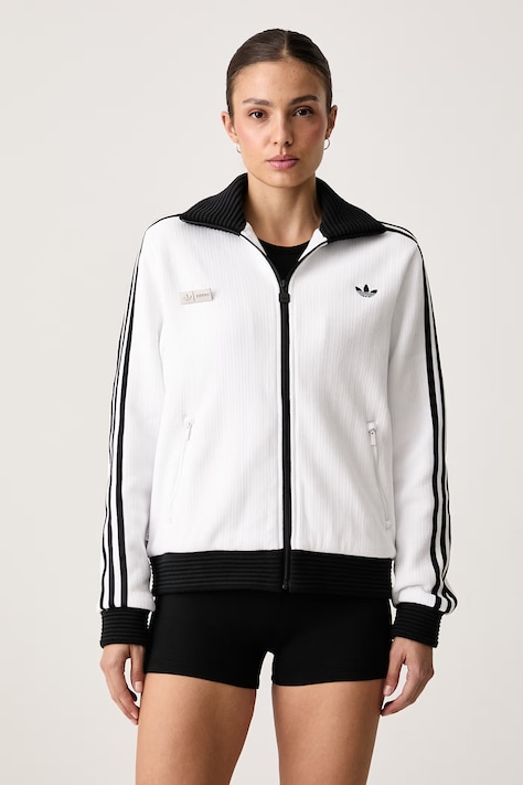 adidas Originals Bluza rozpinana damska z bawełną Adiluna Season 2 x Jennie biała LD4966