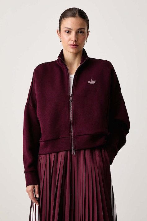 adidas Originals Dukserica na zakopčavanje za žene Spacer bordo KY0859