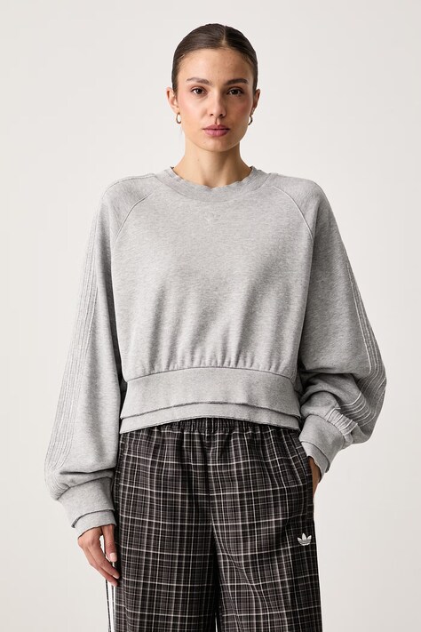 adidas Originals Кофта жіноча бавовняна Winterized Double сіра KT2328