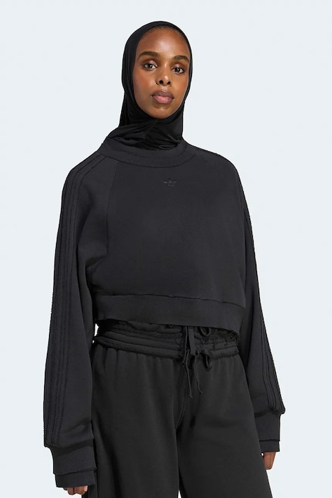 adidas Originals Bluza damska bawełniana Winterized Double czarna KS9231