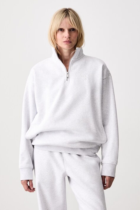 On Club Collective bluza z bawełną damska szara 1WG11141756