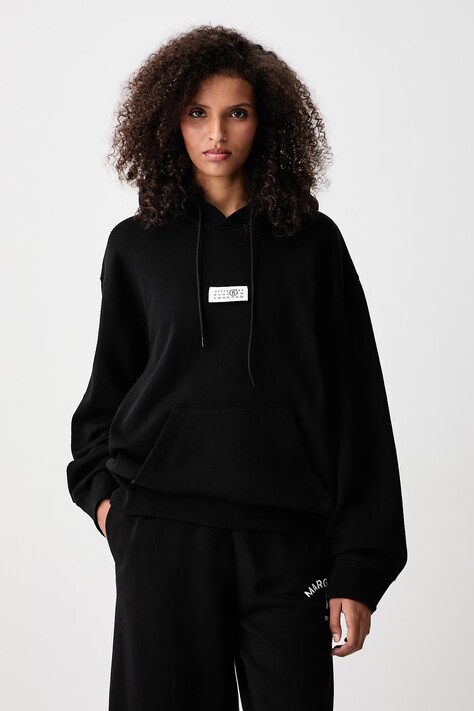 MM6 Maison Margiela Bluza z kapturem damska bawełniana czarna S52GU0263-M25025