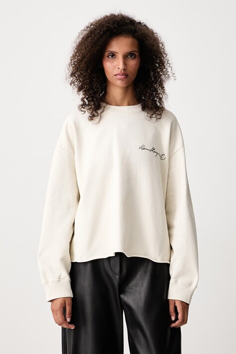 MM6 Maison Margiela Bluza oversize bawełniana damska beżowa S52GU0260-M25025