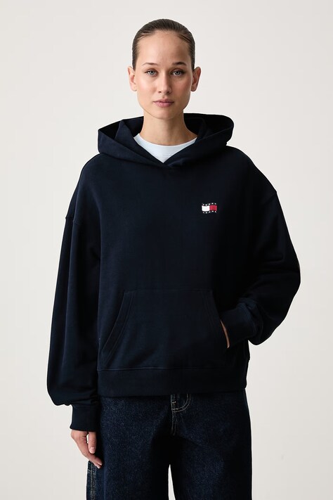 Tommy Jeans Jopica ženska bombažna mornarsko modra DW0DW23402