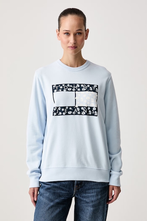 Tommy Jeans Melegítőfelső női pamut kék DW0DW23306
