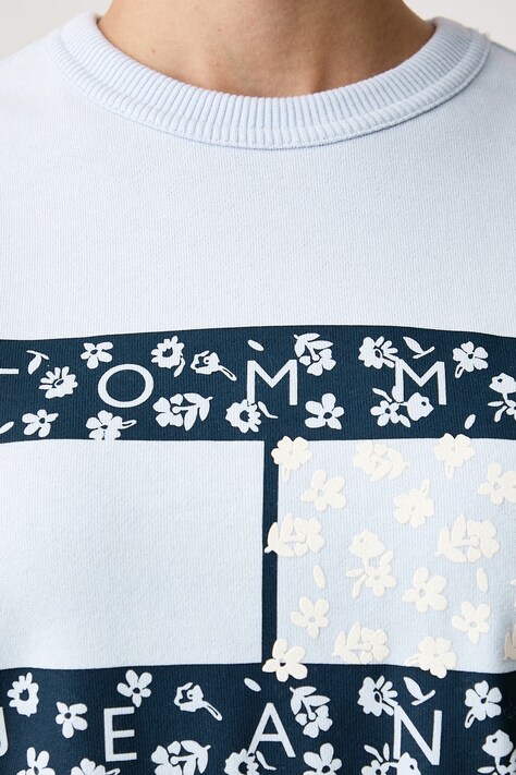 Tommy Jeans Bluza damska bawełniana niebieska DW0DW23306