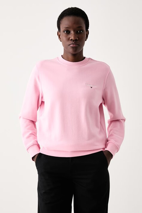 Tommy Jeans Bluza damska bawełniana różowa DW0DW23288