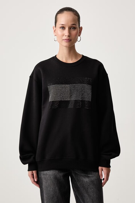 Tommy Jeans Dukserica za žene s pamukom crna DW0DW23579