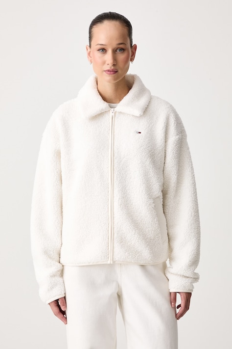 Tommy Jeans Mikina dámská fleecová béžová DW0DW23292