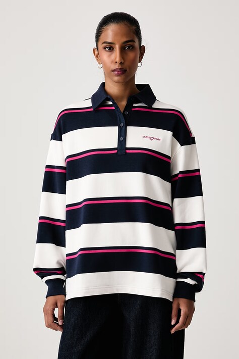 Tommy Jeans Bluza z kapturem damska bawełniana granatowa DW0DW23303