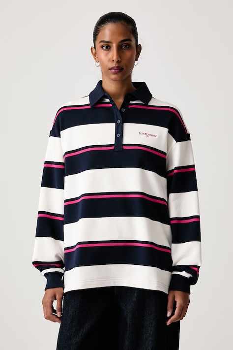Tommy Jeans Bluza z kapturem damska bawełniana granatowa DW0DW23303