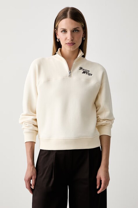 Tommy Hilfiger mikina s bavlnou béžová WW0WW51878