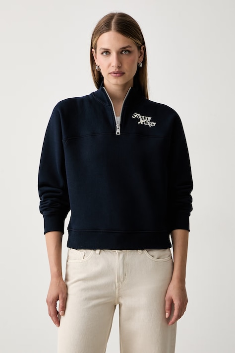 Tommy Hilfiger hanorac cu bumbac bleumarin WW0WW51878