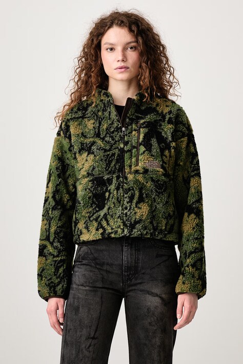 The North Face Felpa con cerniera da donna in pile Extreme Pile verde NF0A8KR0T2Z1