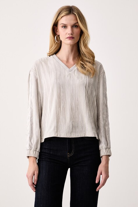 Liu Jo Bluza damska welurowa szara TF6098 T094A