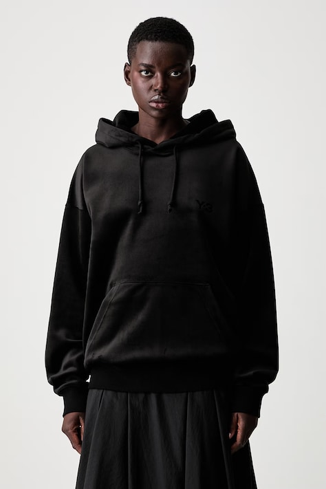 Y-3 VC HOODIE bluza z kapturem welurowa damska czarna IA4372