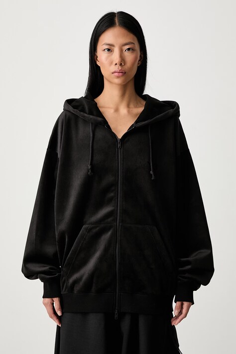 Y-3 VELVET ZIP HD bluza rozpinana welurowa damska czarna IA4371