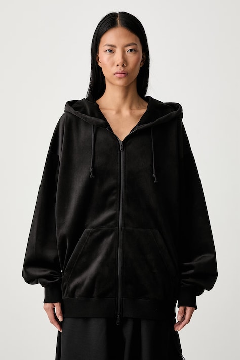 Y-3 VELVET ZIP HD bluza rozpinana welurowa damska czarna IA4371