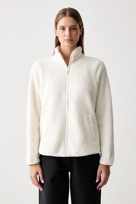 Skechers Bluza polarowa damska SKECH-SHERPA JACKET beżowa JA218