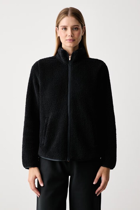 Skechers Bluza polarowa damska SKECH-SHERPA JACKET czarna JA218