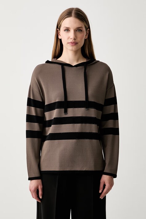 Joseph Ribkoff sweter damski z wiskozą brązowy 263626