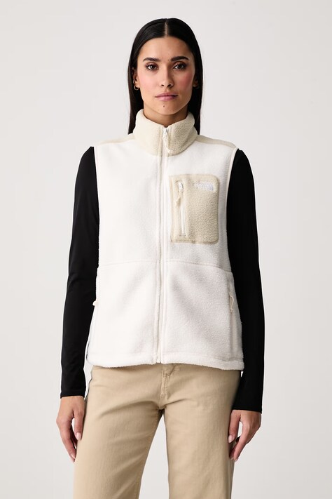The North Face Pulver brez rokavov ženski flis Yumiori bež NF0A8B6FJN51
