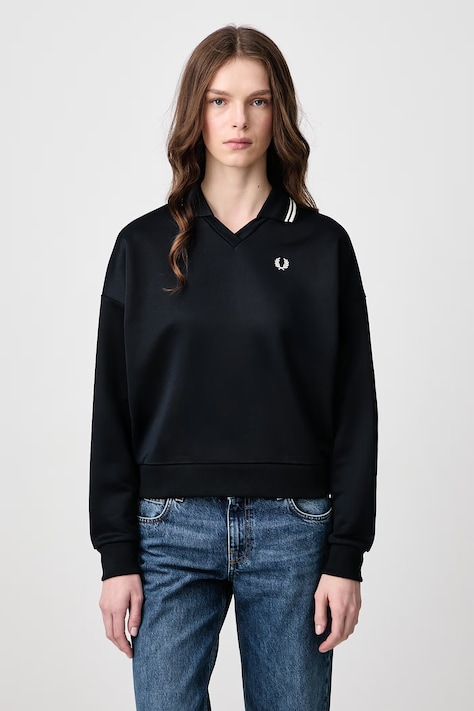Fred Perry Bluza damska z bawełną granatowa G3140