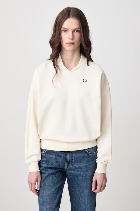 Fred Perry Bluza damska z bawełną beżowa G3140
