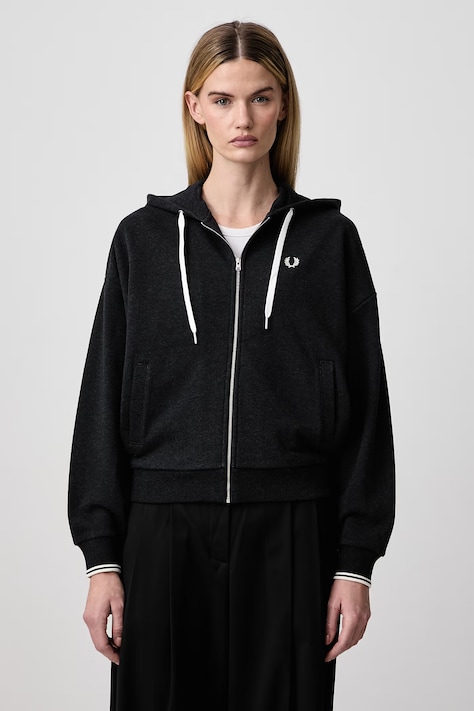 Fred Perry Cipzáras melegítőfelső gyerek pamut szürke G3134