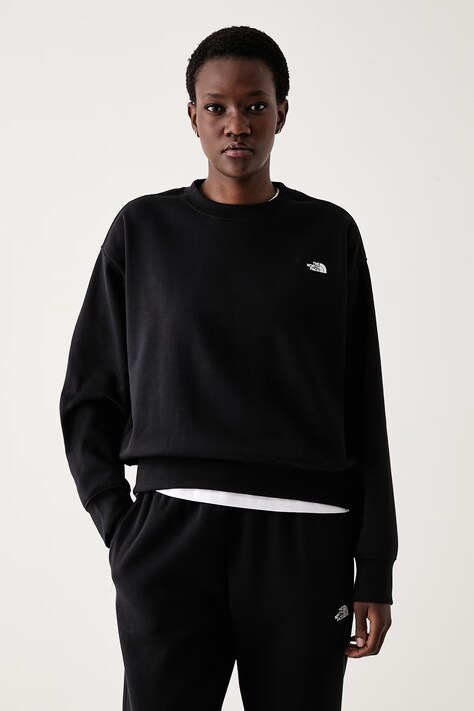 The North Face Oversize pulover ženski z bombažem Essential črn NF0A8HBYJK31
