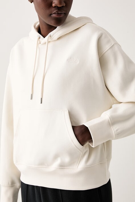 The North Face Bluza z kapturem damska z bawełną Essential beżowa NF0A8HBX3IE1