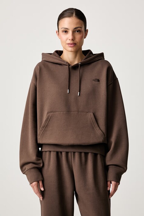 The North Face μπλούζα με κουκούλα γυναικεία με βαμβάκι Essential καφέ NF0A8HBX1OI1