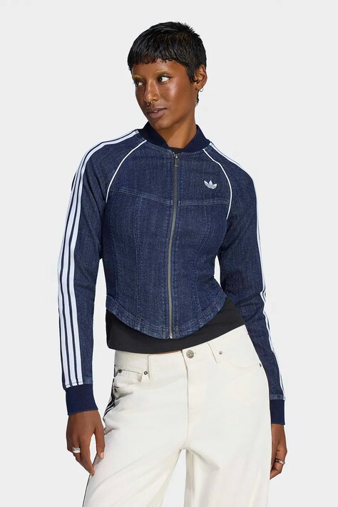 adidas Originals Bluza rozpinana damska jeansowa Superstar Denim granatowa LE8299